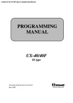 UX-40 UX-40F type 01 programming
